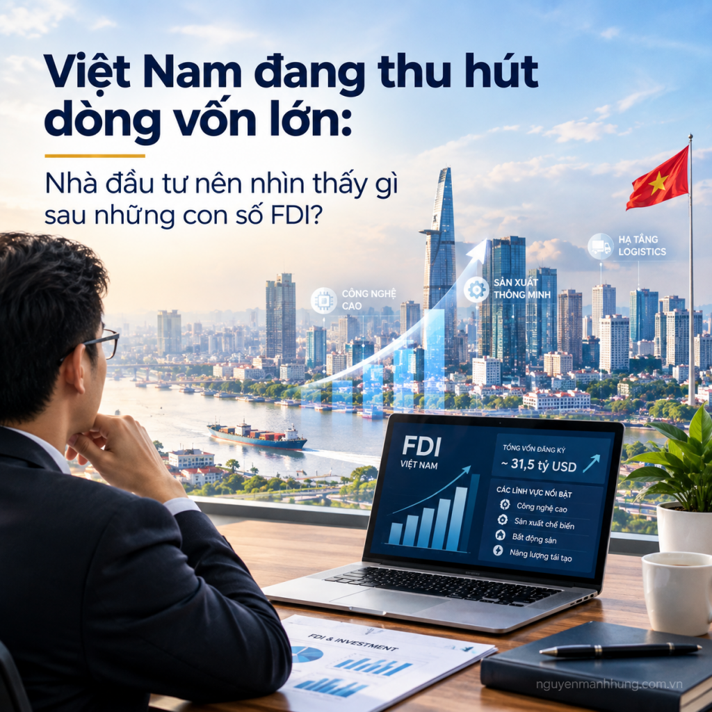 Việt Nam đang thu hút dòng vốn lớn: Nhà đầu tư nên nhìn thấy gì sau những con số FDI?